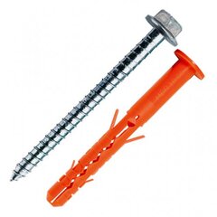 MBK-STB Универсальный фасадный дюбель MUNGO 10х100мм с бортиком со стопорным шурупом (оцинкованная сталь)