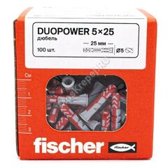 Дюбель FISCHER DUOPOWER 5X25 универсальный