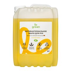 Жидкое мыло с антибактериальным эффектом ТМ "LE GREEN" с ароматом "Сочный лимон", "Спелое Яблоко", Чайная Роза" 5л.