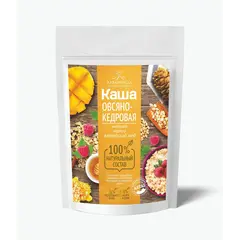 Каша овсяно-кедровая с малиной, манго и Алтайским медом