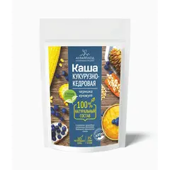 Каша кукурузно-кедровая с кунжутом, черникой и стевией