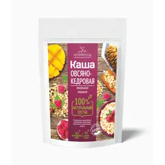 Каша овсяно-кедровая с малиной и манго