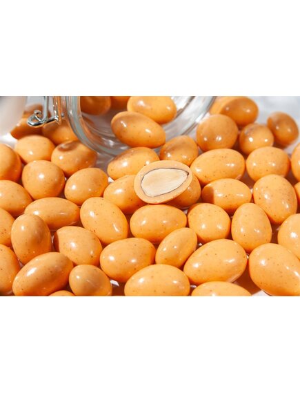 Драже "Миндаль в йогуртовом шоколаде с сублиматом манго - TROPICA PREMIUM" (короб 3 кг)