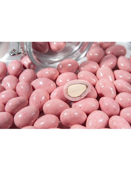 Драже "Миндаль в йогуртовом шоколаде с сублиматом барбариса - TROPICA PREMIUM" (короб 3 кг)