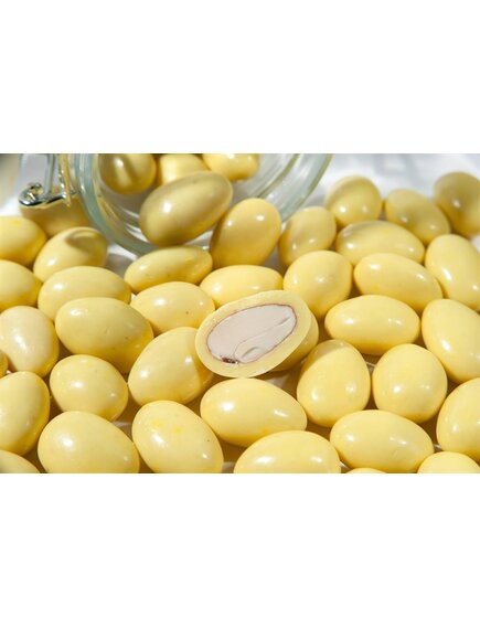 Драже "Миндаль в йогуртовом шоколаде с сублиматом ананаса - TROPICA PREMIUM" (короб 3 кг)