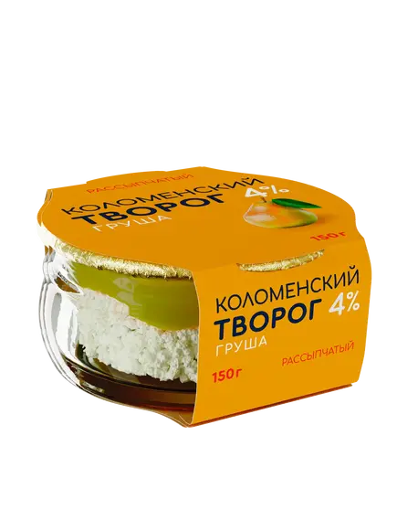 Творог рассыпчатый «Коломенский» с наполнителем «Груша» с мдж 4%