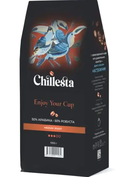 Кофейная смесь в зёрнах (50% арабика / 50% робуста) ENJOY YOUR CUP