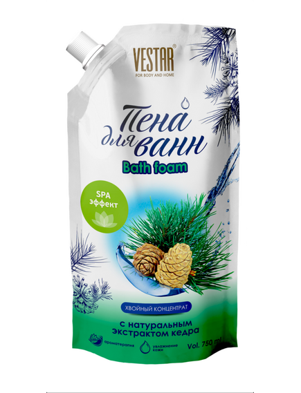ПЕНА ДЛЯ ВАНН "ХВОЙНЫЙ КОНЦЕНТРАТ КЕДРОВЫЙ"