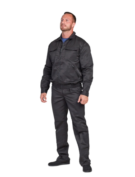 Костюм мужской летний черный для защиты от ОПЗ и механических воздействий