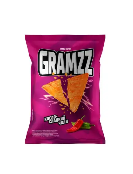 Чипсы начос «GRAMZZ»Кукурузные Кисло-сладкий чили