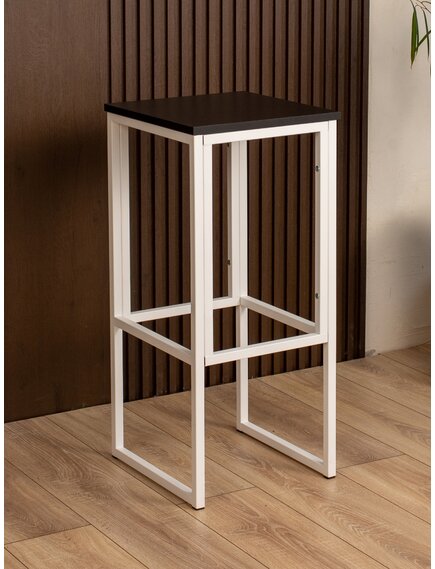 Барный стул табурет Касл белый/черный