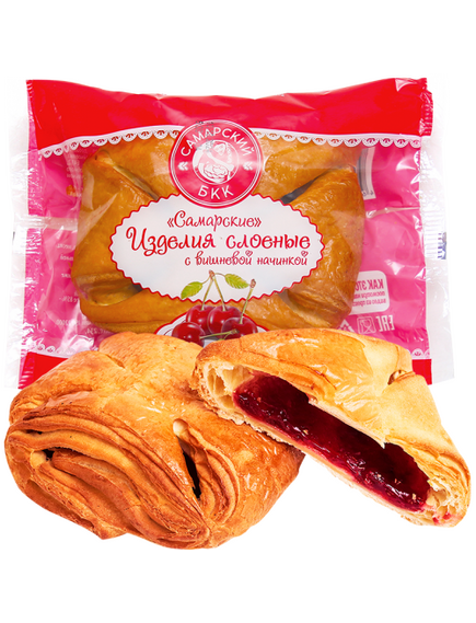 Изделия слоёные "Самарские" (вишня)