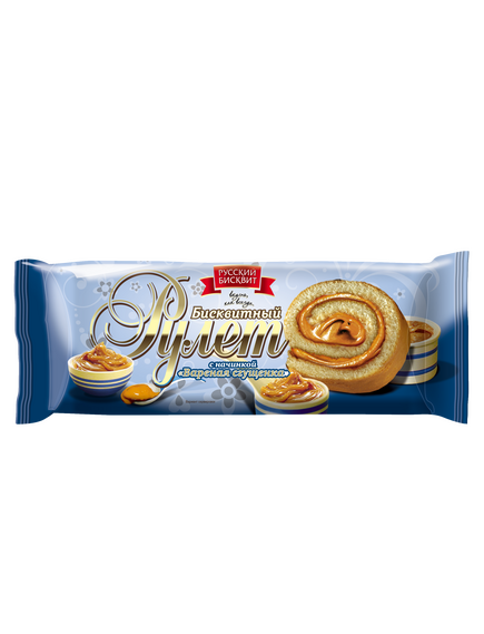 Бисквитный рулет с начинкой «Варёная сгущёнка» 150г