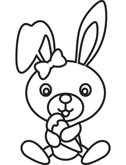 Трафарет для рисования песком"Зайка" А6