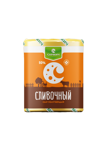 СЫР ПОЛУТВЕРДЫЙ Сливочный 50%