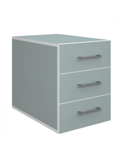 Тумба подвесная, низкая с 3-мя выдвижными ящиками