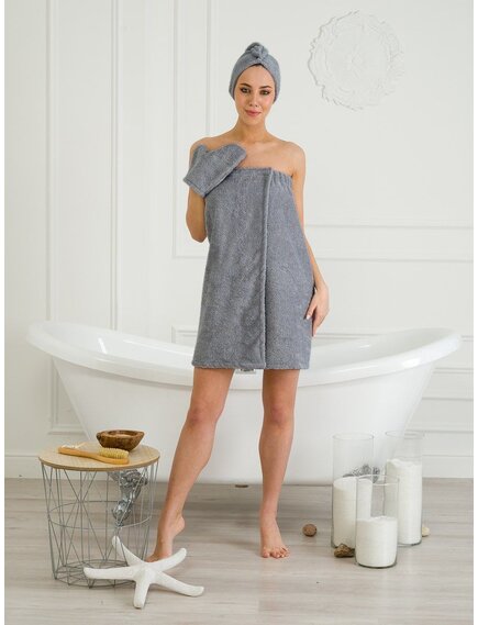 Набор для сауны махровый лазурь