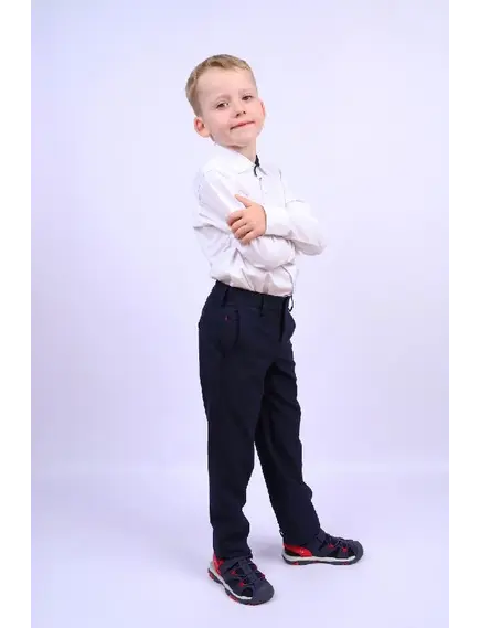 Школьные брюки для мальчика синие Эктив C-400