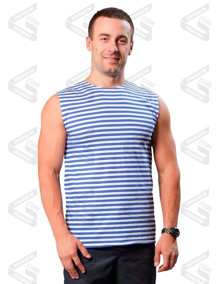 Майка нательная в полоску из трикотажа
