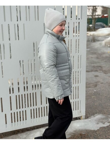 Куртка для девочек серая