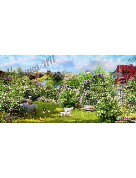 Занавес Весна с сиренью 2