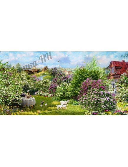 Занавес Весна с сиренью 1