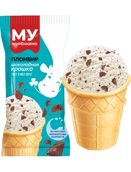 Пломбир Мурёнкино с шоколадной крошкой