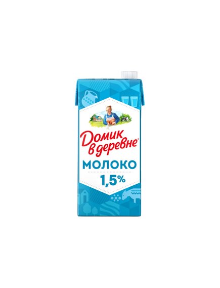 Молоко "Домик в деревне" 1.5% 950г