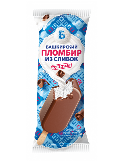 Пломбир ванильный в шоколадной глазури 15% жирности