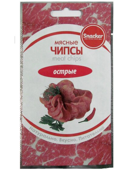 Мясные чипсы острые, 30 гр