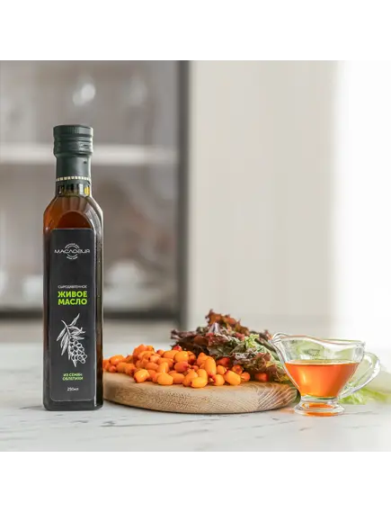 Масло из семян облепихи МАСЛОГИЯ нерафинированное холодного отжима