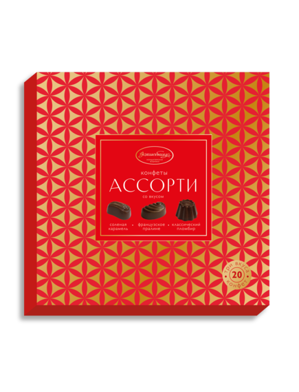"Волшебница" Конфеты "Ассорти" (красное), 140 г
