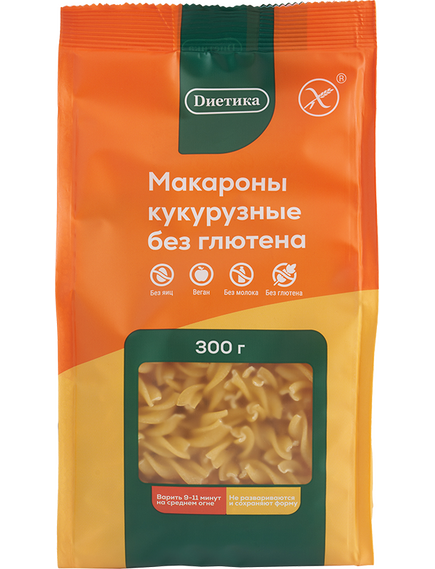 Кукурузные макароны Спираль