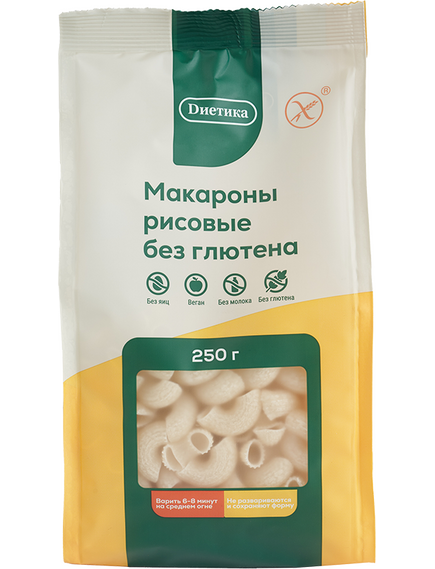 Рисовые макароны Большой рожок