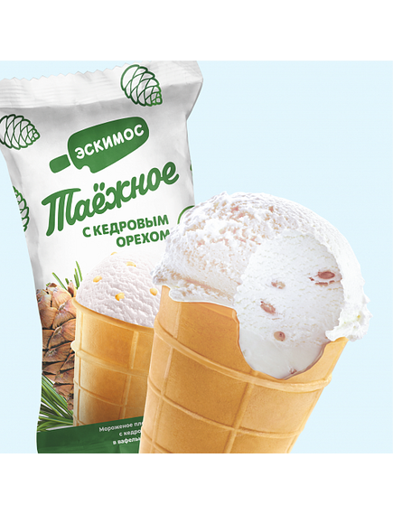 Мороженое «Таежное» с кедровым орехом