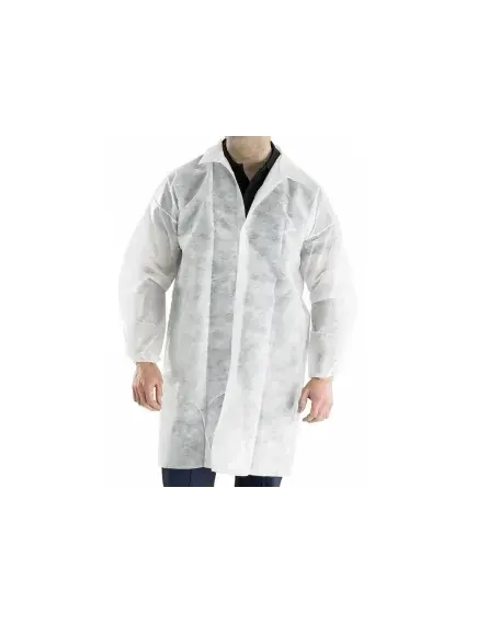 Халат защитный одноразовый на липучках 40 г/м2
