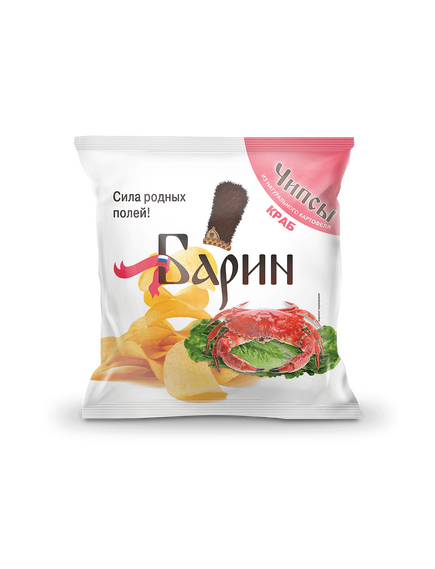 Чипсы «БАРИН» со вкусом Краб