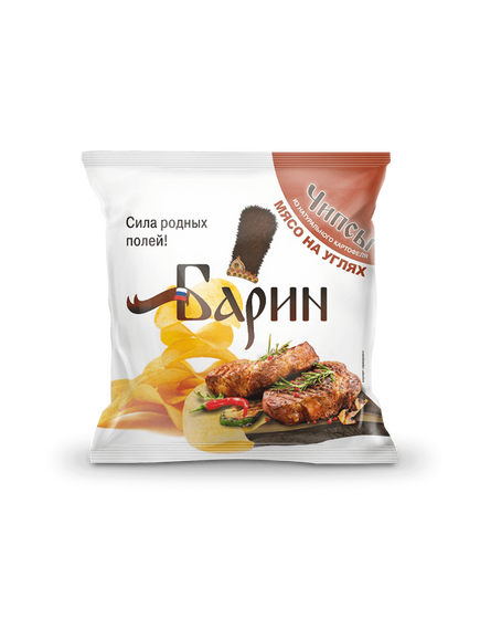 Чипсы «БАРИН» со вкусом Мясо на углях