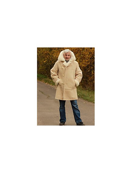 Полушубок овчинный нагольный ГОСТ 4432-71 бежевый