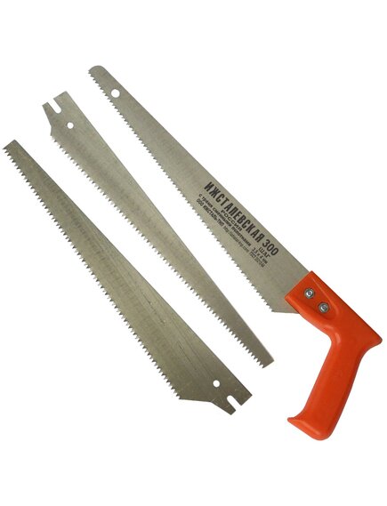 Ножовка универсальная с тремя сменными полотнами