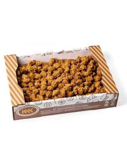 Криспи-ДОЛЬКИ в карамельной глазури с арахисом вес 2000 г.