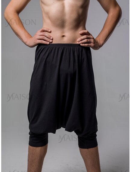 Брюки для контемпа на резинке черные