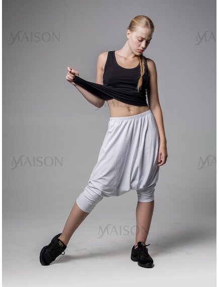 Брюки для контемпа на резинке белые