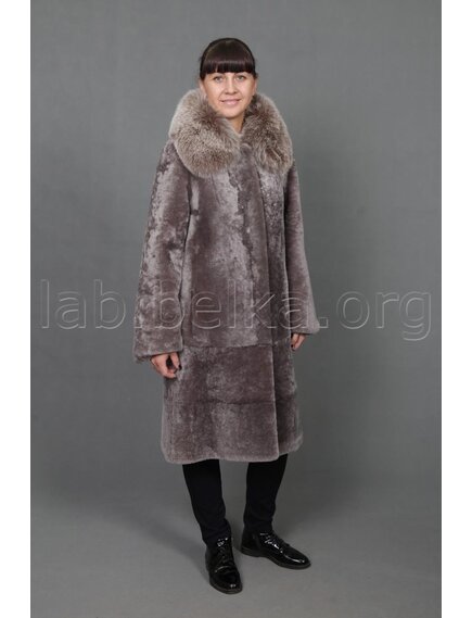 Шуба из овчины с воротником