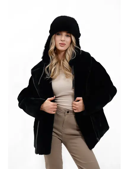 Куртка женская "Косуха" из натурального меха мутон