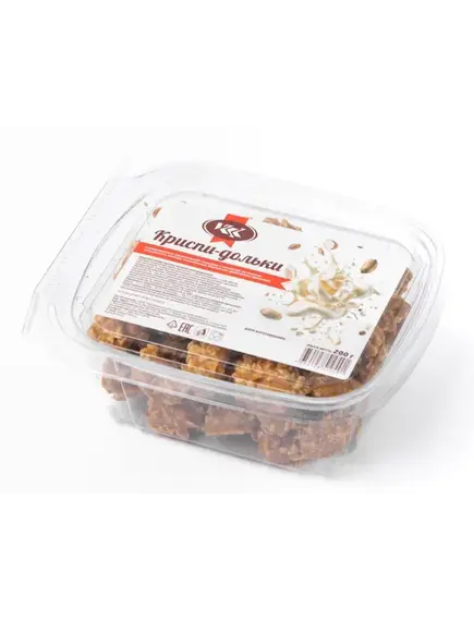 Криспи-ДОЛЬКИ в карамельной глазури с арахисом 200 г.