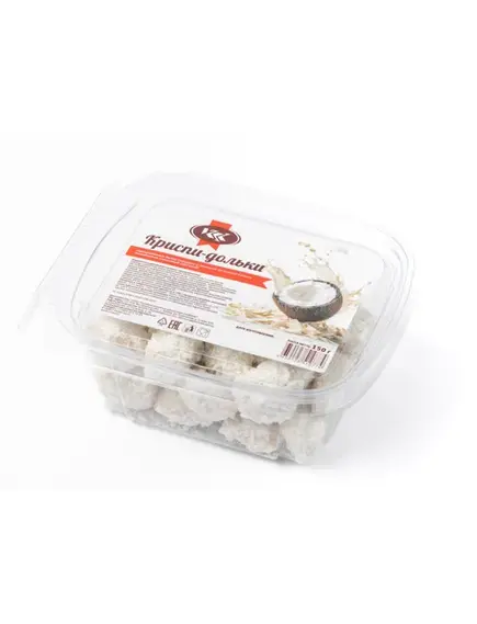 Криспи-ДОЛЬКИ в белой глазури с кокосом 150 г.