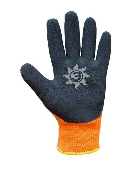 Перчатки акриловые с рифленым латексным покрытием утепл