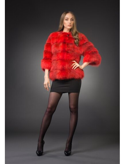 Шуба из лисы "Шанель"