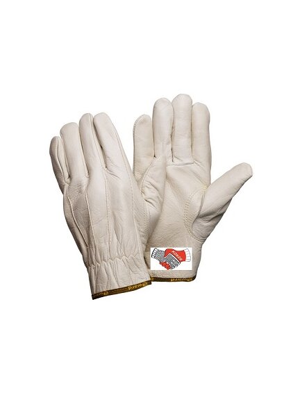 Кожаные анатомические перчатки серые GWARD FORCE XY276